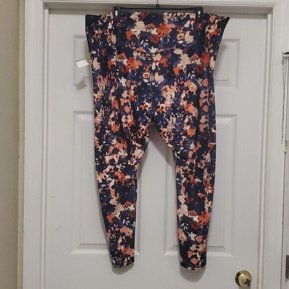 Old navy active multi color leggings high waist with pockets - Picture 2 of 6